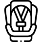 additional services vector representing a child seat and a sim card