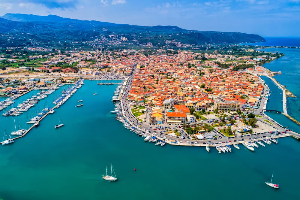 A scenic view of Lefkada Port