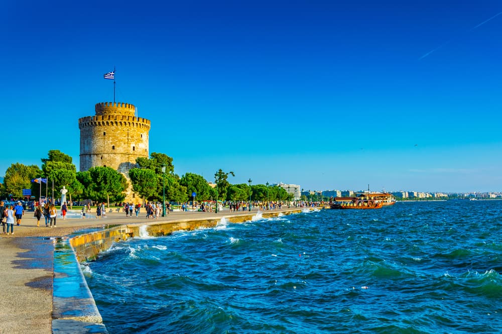 A scenic view of Thessaloniki Port